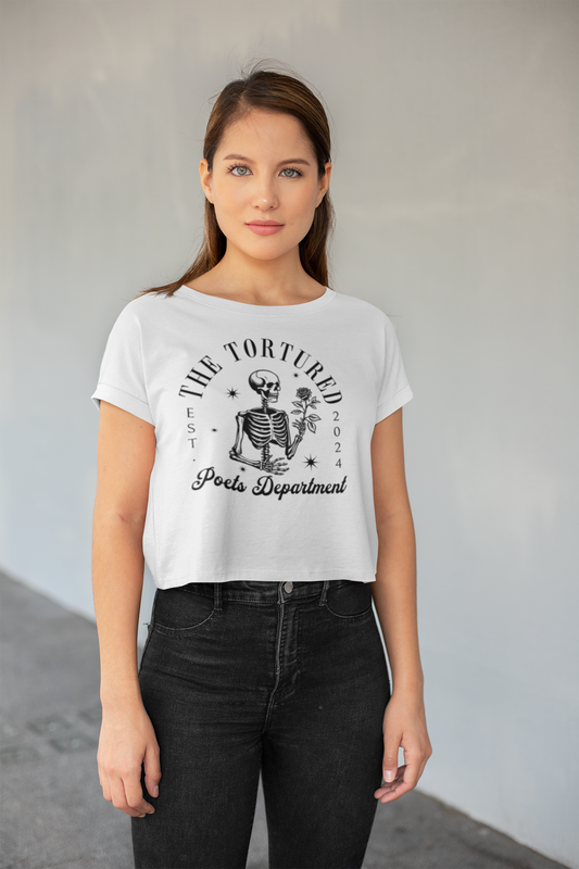 Tortured Poets Skeleton Crop Top