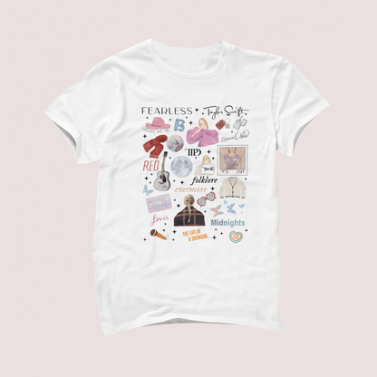 12 Albums Illustrated Tshirt